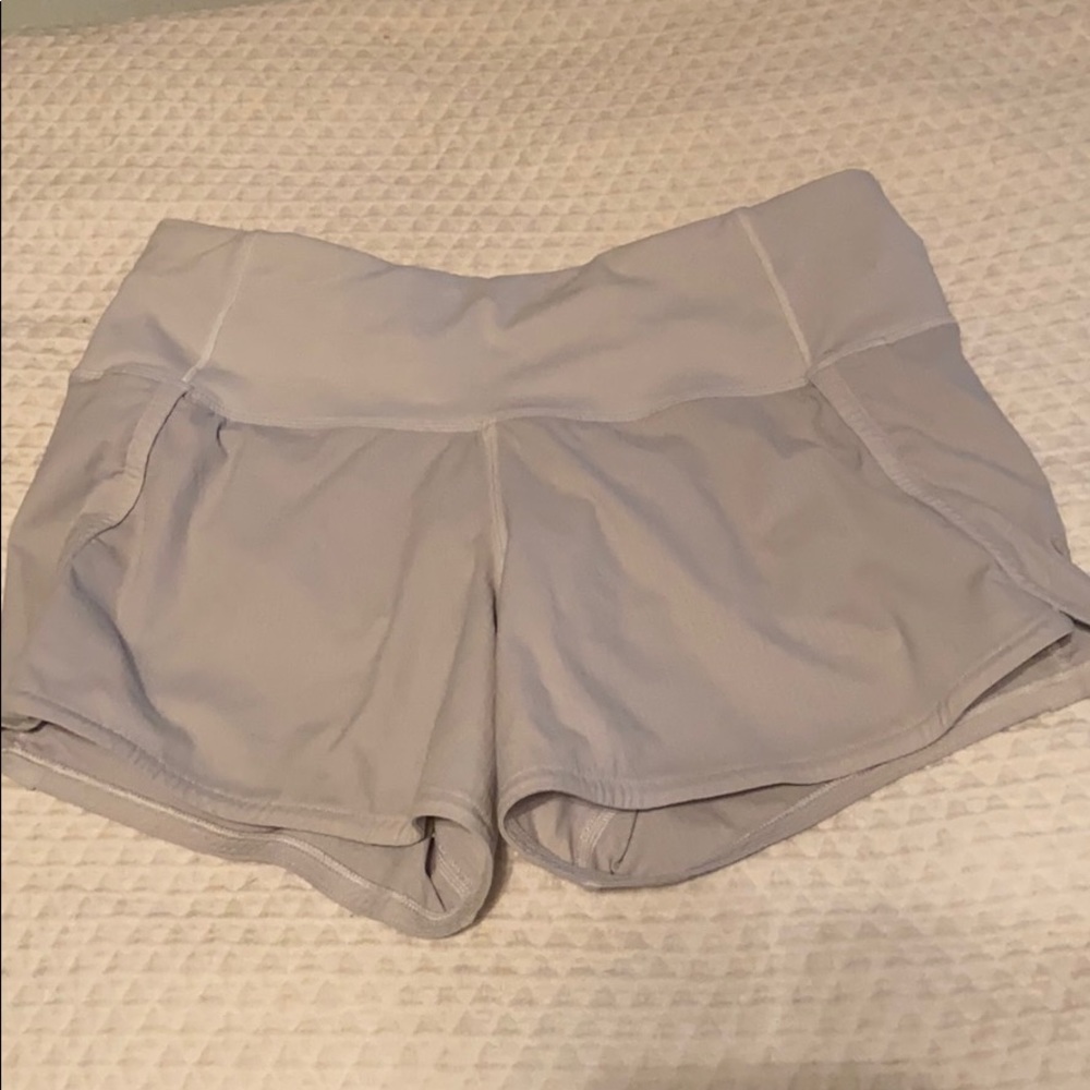 Grey/White Lululemon Shorts